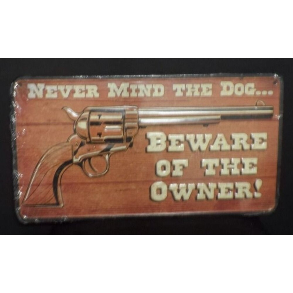 METAL TIN SIGN BEWARE VINTAGE MAN CAVE FUN CLUB HOUSE HOME DECOR